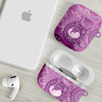 Australia Lupus Awareness Month Personalised AirPods Case Warrior Purple Ribbon Butterflies Indigenous Art