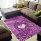 Australia Lupus Awareness Month Personalised Area Rug Warrior Purple Ribbon Butterflies Indigenous Art