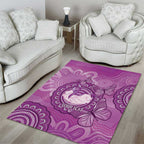 Australia Lupus Awareness Month Personalised Area Rug Warrior Purple Ribbon Butterflies Indigenous Art
