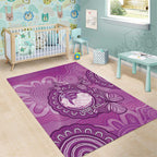 Australia Lupus Awareness Month Personalised Area Rug Warrior Purple Ribbon Butterflies Indigenous Art