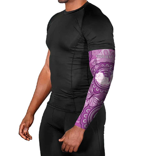 Australia Lupus Awareness Month Personalised Arm Sleeves Warrior Purple Ribbon Butterflies Indigenous Art