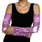 Australia Lupus Awareness Month Personalised Arm Sleeves Warrior Purple Ribbon Butterflies Indigenous Art
