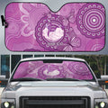 Australia Lupus Awareness Month Personalised Auto Sun Shade Warrior Purple Ribbon Butterflies Indigenous Art