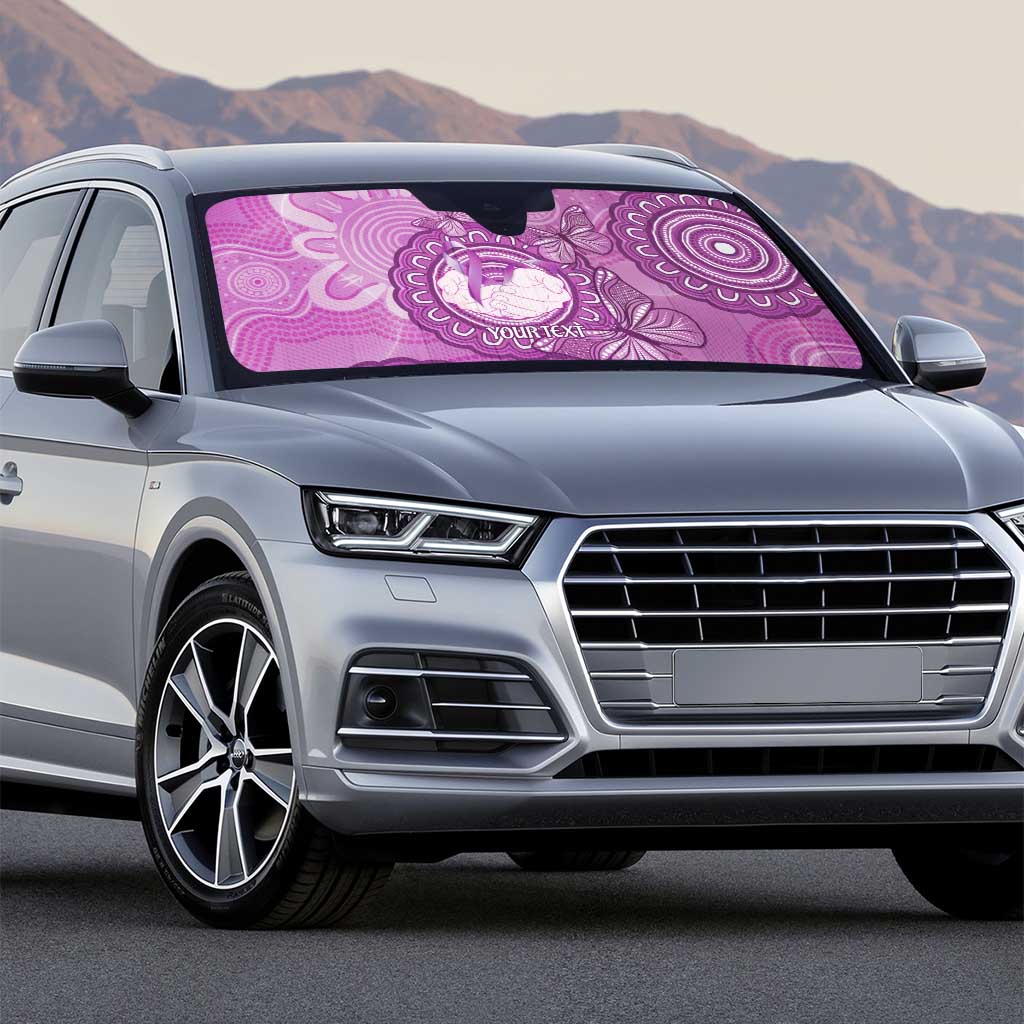 Australia Lupus Awareness Month Personalised Auto Sun Shade Warrior Purple Ribbon Butterflies Indigenous Art