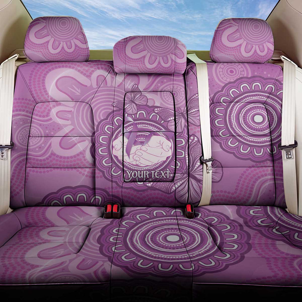 Australia Lupus Awareness Month Personalised Back Car Seat Cover Warrior Purple Ribbon Butterflies Indigenous Art