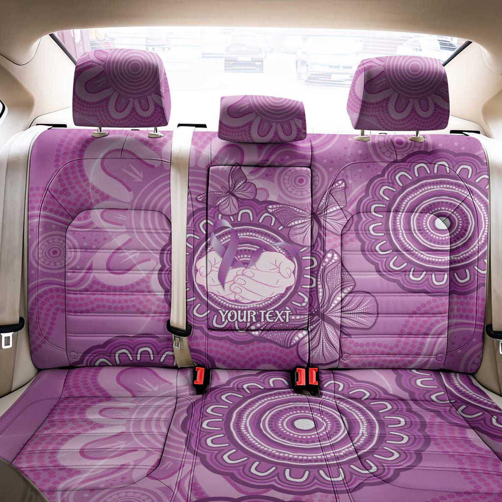 Australia Lupus Awareness Month Personalised Back Car Seat Cover Warrior Purple Ribbon Butterflies Indigenous Art