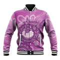 Australia Lupus Awareness Month Personalised Baseball Jacket Warrior Purple Ribbon Butterflies Indigenous Art