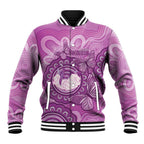 Australia Lupus Awareness Month Personalised Baseball Jacket Warrior Purple Ribbon Butterflies Indigenous Art