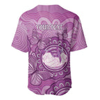 Australia Lupus Awareness Month Personalised Baseball Jersey Warrior Purple Ribbon Butterflies Indigenous Art