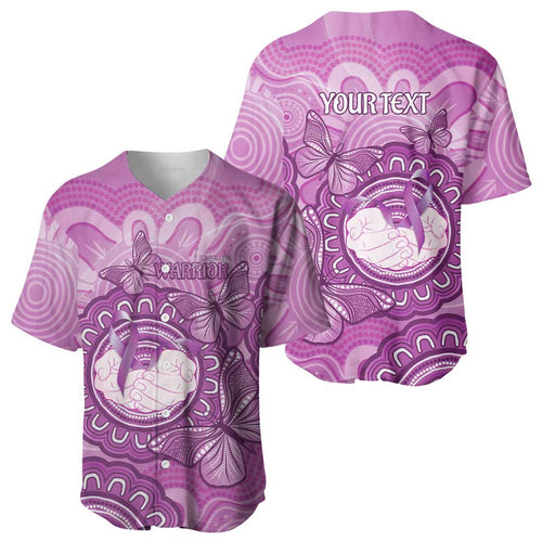 Australia Lupus Awareness Month Personalised Baseball Jersey Warrior Purple Ribbon Butterflies Indigenous Art