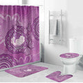 Australia Lupus Awareness Month Personalised Bathroom Set Warrior Purple Ribbon Butterflies Indigenous Art