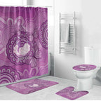 Australia Lupus Awareness Month Personalised Bathroom Set Warrior Purple Ribbon Butterflies Indigenous Art