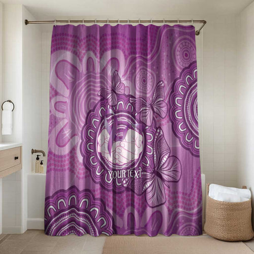 Australia Lupus Awareness Month Personalised Bathroom Set Warrior Purple Ribbon Butterflies Indigenous Art
