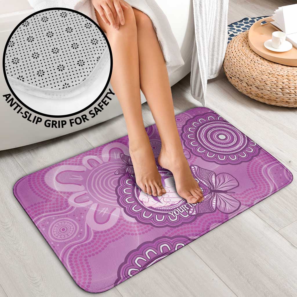 Australia Lupus Awareness Month Personalised Bathroom Set Warrior Purple Ribbon Butterflies Indigenous Art