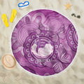 Australia Lupus Awareness Month Personalised Beach Blanket Warrior Purple Ribbon Butterflies Indigenous Art