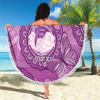 Australia Lupus Awareness Month Personalised Beach Blanket Warrior Purple Ribbon Butterflies Indigenous Art