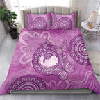 Australia Lupus Awareness Month Personalised Bedding Set Warrior Purple Ribbon Butterflies Indigenous Art