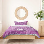 Australia Lupus Awareness Month Personalised Bedding Set Warrior Purple Ribbon Butterflies Indigenous Art