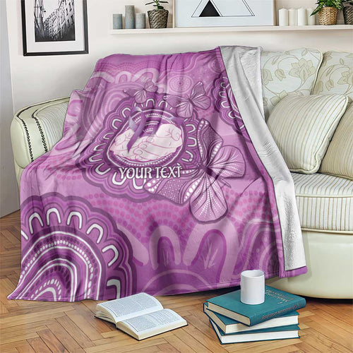 Australia Lupus Awareness Month Personalised Blanket Warrior Purple Ribbon Butterflies Indigenous Art