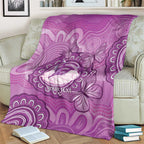 Australia Lupus Awareness Month Personalised Blanket Warrior Purple Ribbon Butterflies Indigenous Art