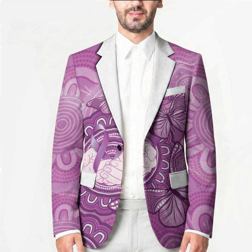 Australia Lupus Awareness Month Personalised Blazer Warrior Purple Ribbon Butterflies Indigenous Art