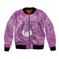 Australia Lupus Awareness Month Personalised Bomber Jacket Warrior Purple Ribbon Butterflies Indigenous Art