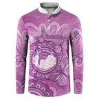Australia Lupus Awareness Month Personalised Button Sweatshirt Warrior Purple Ribbon Butterflies Indigenous Art