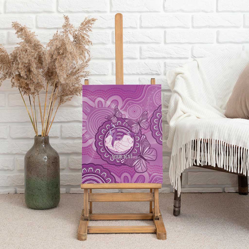 Australia Lupus Awareness Month Personalised Canvas Wall Art Warrior Purple Ribbon Butterflies Indigenous Art