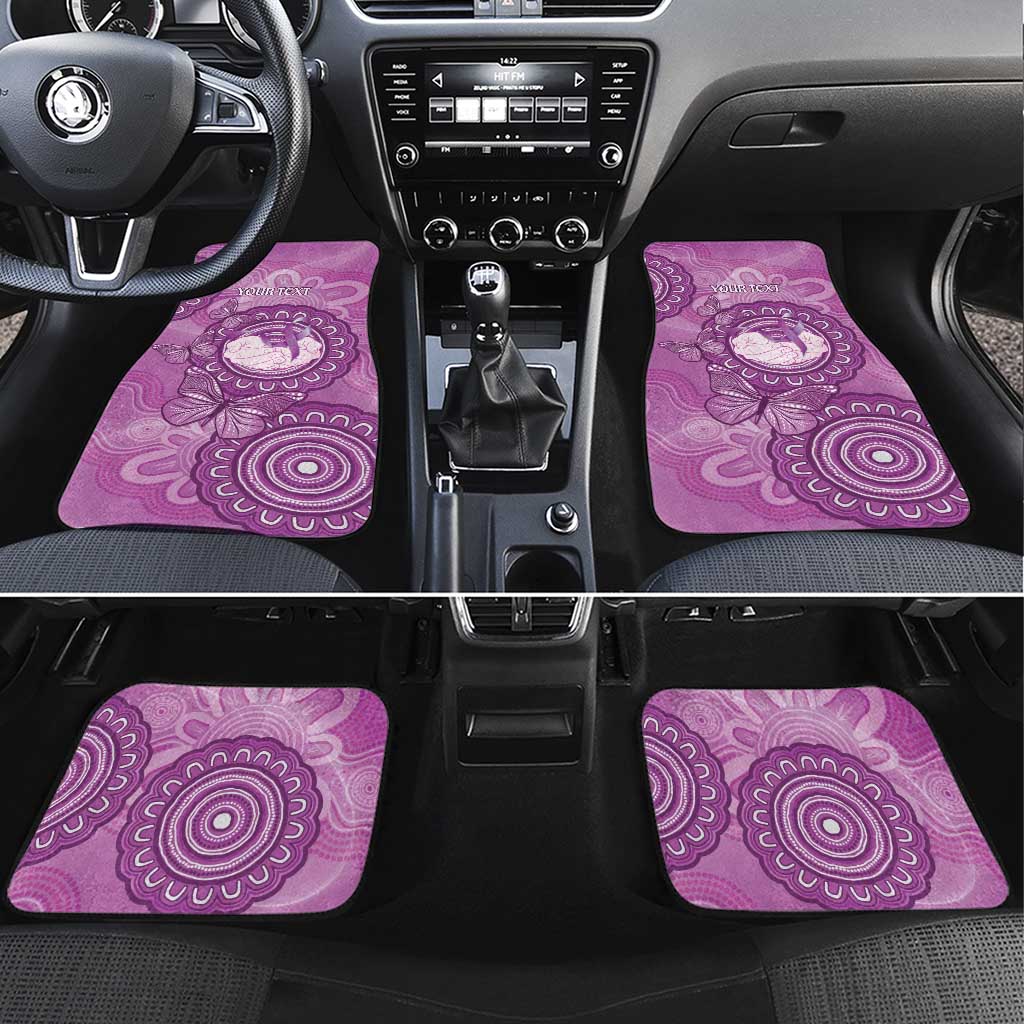 Australia Lupus Awareness Month Personalised Car Mats Warrior Purple Ribbon Butterflies Indigenous Art