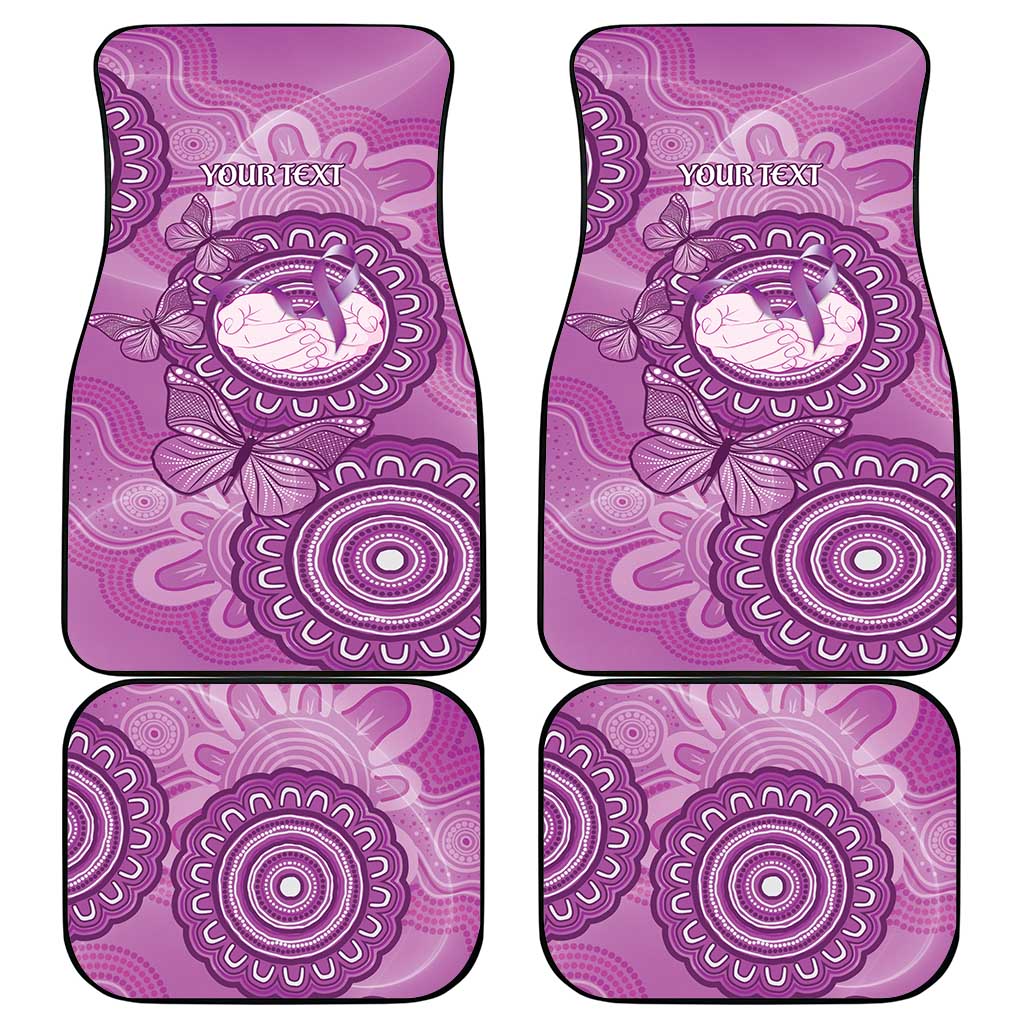 Australia Lupus Awareness Month Personalised Car Mats Warrior Purple Ribbon Butterflies Indigenous Art
