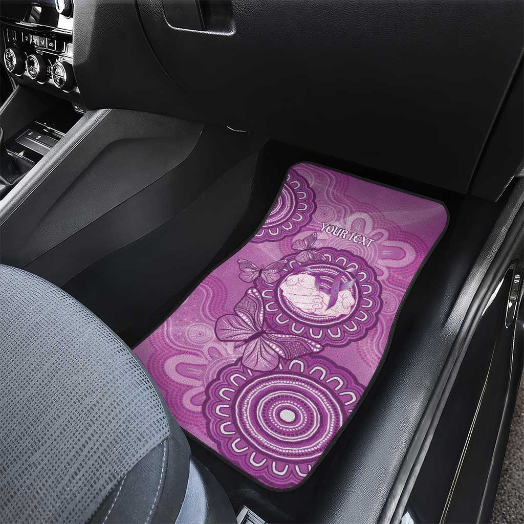 Australia Lupus Awareness Month Personalised Car Mats Warrior Purple Ribbon Butterflies Indigenous Art