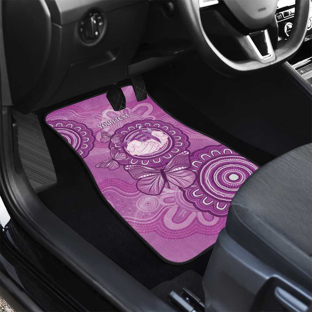 Australia Lupus Awareness Month Personalised Car Mats Warrior Purple Ribbon Butterflies Indigenous Art