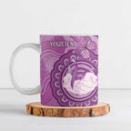 Australia Lupus Awareness Month Personalised Ceramic Mug Warrior Purple Ribbon Butterflies Indigenous Art