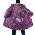 Australia Lupus Awareness Month Personalised Cloak Warrior Purple Ribbon Butterflies Indigenous Art