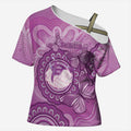 Australia Lupus Awareness Month Personalised Cross Shoulder Shirt Warrior Purple Ribbon Butterflies Indigenous Art