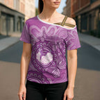 Australia Lupus Awareness Month Personalised Cross Shoulder Shirt Warrior Purple Ribbon Butterflies Indigenous Art