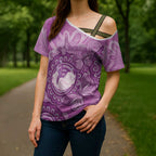 Australia Lupus Awareness Month Personalised Cross Shoulder Shirt Warrior Purple Ribbon Butterflies Indigenous Art