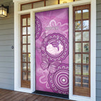 Australia Lupus Awareness Month Personalised Door Cover Warrior Purple Ribbon Butterflies Indigenous Art