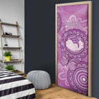 Australia Lupus Awareness Month Personalised Door Cover Warrior Purple Ribbon Butterflies Indigenous Art