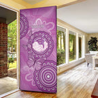Australia Lupus Awareness Month Personalised Door Cover Warrior Purple Ribbon Butterflies Indigenous Art
