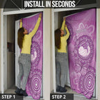 Australia Lupus Awareness Month Personalised Door Cover Warrior Purple Ribbon Butterflies Indigenous Art