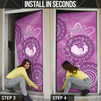 Australia Lupus Awareness Month Personalised Door Cover Warrior Purple Ribbon Butterflies Indigenous Art