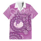 Australia Lupus Awareness Month Personalised Family Matching Puletasi and Hawaiian Shirt Warrior Purple Ribbon Butterflies Indigenous Art