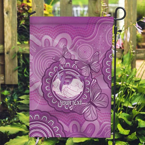 Australia Lupus Awareness Month Personalised Garden Flag Warrior Purple Ribbon Butterflies Indigenous Art