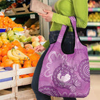 Australia Lupus Awareness Month Personalised Grocery Bag Warrior Purple Ribbon Butterflies Indigenous Art