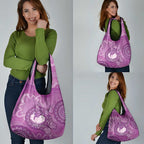 Australia Lupus Awareness Month Personalised Grocery Bag Warrior Purple Ribbon Butterflies Indigenous Art