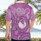 Australia Lupus Awareness Month Personalised Hawaiian Shirt Warrior Purple Ribbon Butterflies Indigenous Art