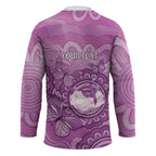 Australia Lupus Awareness Month Personalised Hockey Jersey Warrior Purple Ribbon Butterflies Indigenous Art