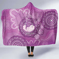 Australia Lupus Awareness Month Personalised Hooded Blanket Warrior Purple Ribbon Butterflies Indigenous Art