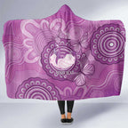 Australia Lupus Awareness Month Personalised Hooded Blanket Warrior Purple Ribbon Butterflies Indigenous Art